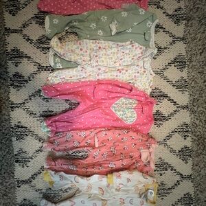 Baby Girl Sleep N Play Pajama Bundle, Size Newborn